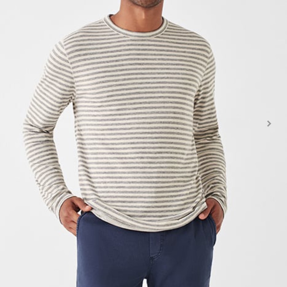 Faherty Cloud Cotton Reversible Crew Long Sleeve Shirt Men's Size XXL